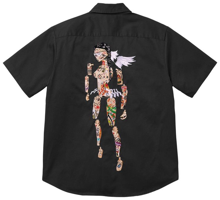 Supreme Aoi Cyborg Short Sleeve Work Shirt Black