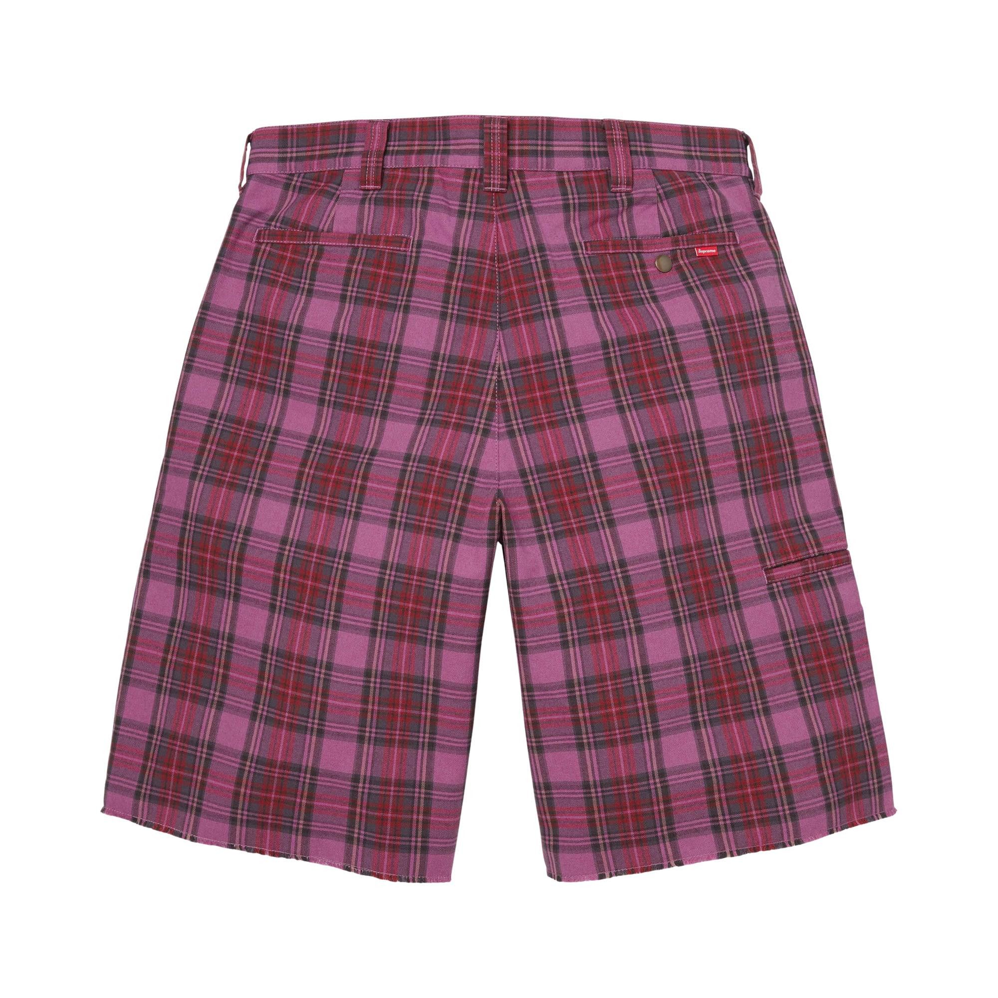 Buy Supreme Work Short 'Purple Plaid' - SS26SH19 PURPLE PLAID | GOAT