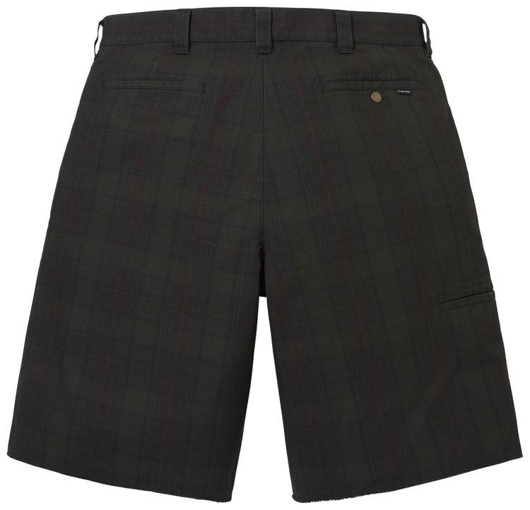 Supreme Work Short Black Plaid