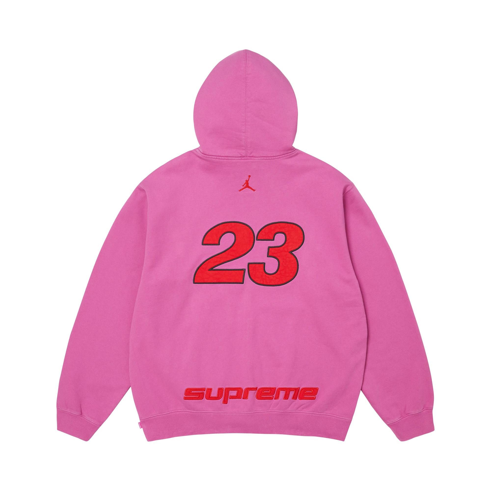Buy Supreme x Jordan Zip Up Hooded Sweatshirt 'Pink' - SS26SW24