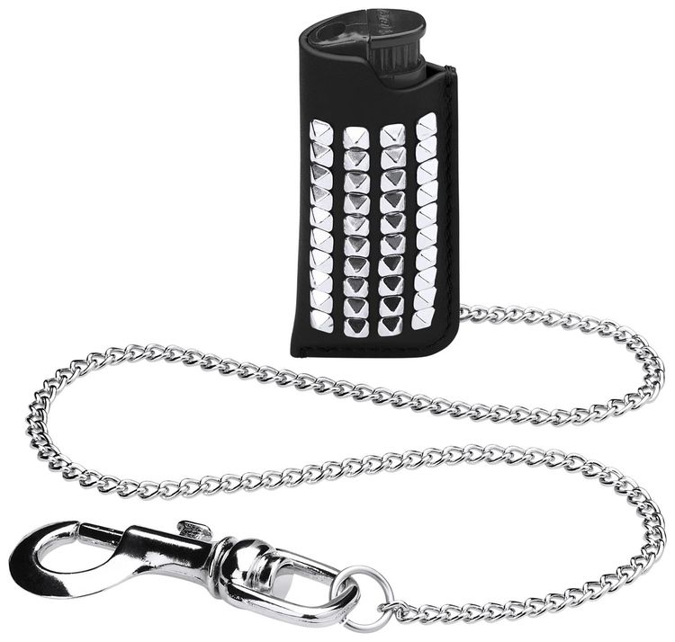 Supreme Studded Leather Lighter Holder Black