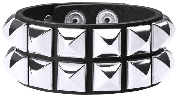Supreme Studded Leather Bracelet Black