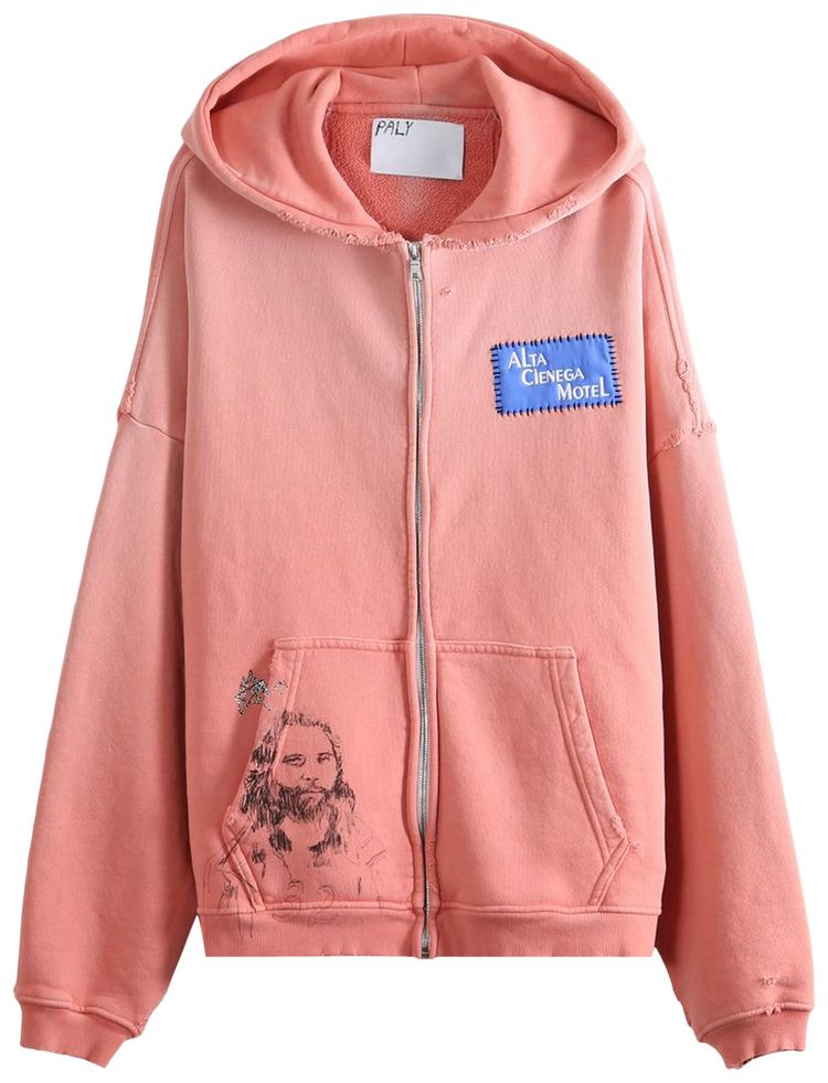 Paly Hollywood Alta Cienega Zip Hoodie Peach