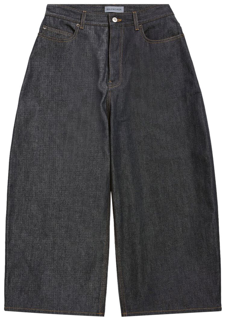 Balenciaga Round Fit Jeans Raw Indigo