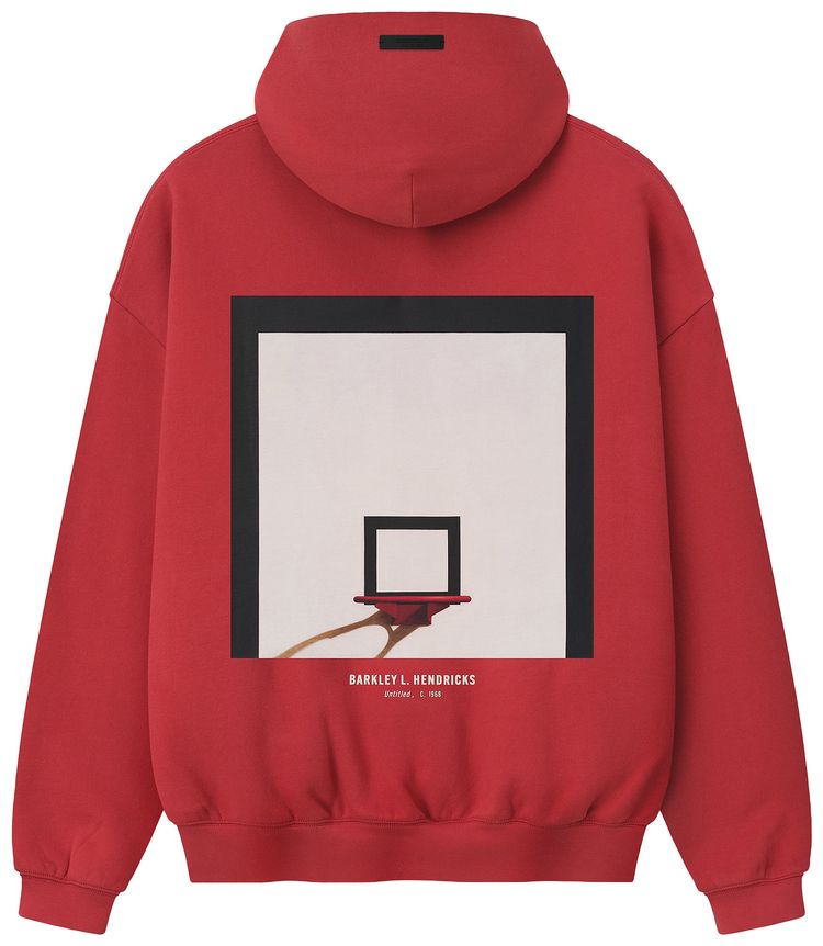 Fear of God Essentials Sixers X Barkley Hendricks 90s Hoodie Faded Garnet