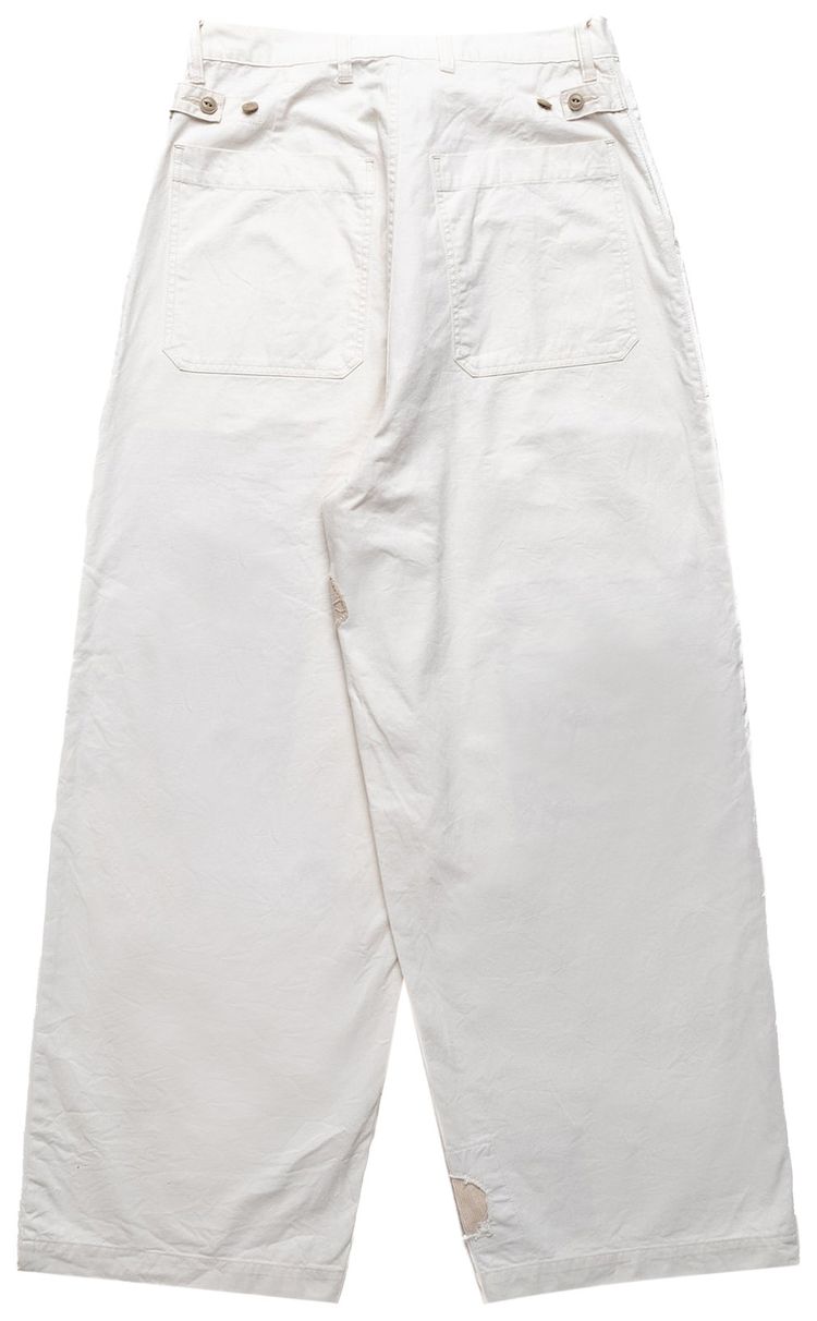 Kapital Rough Face Twill Fatigue Baggy Pants Ecru