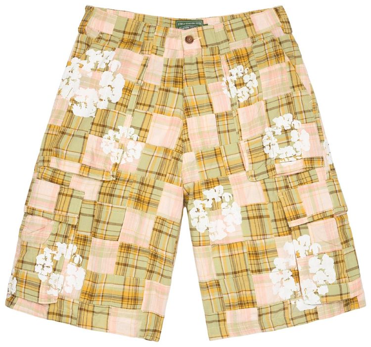 Denim Tears Cotton Wreath Cargo Short Madras Multicolor