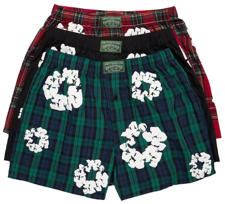 Denim Tears Cotton Wreath Boxer Short 3 Pack Multi