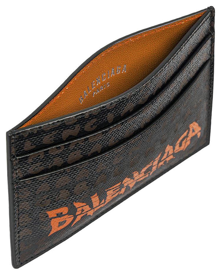Balenciaga Select Card Holder BlackDoor Orange