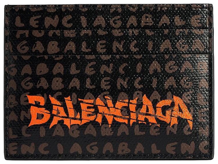 Balenciaga Select Card Holder BlackDoor Orange