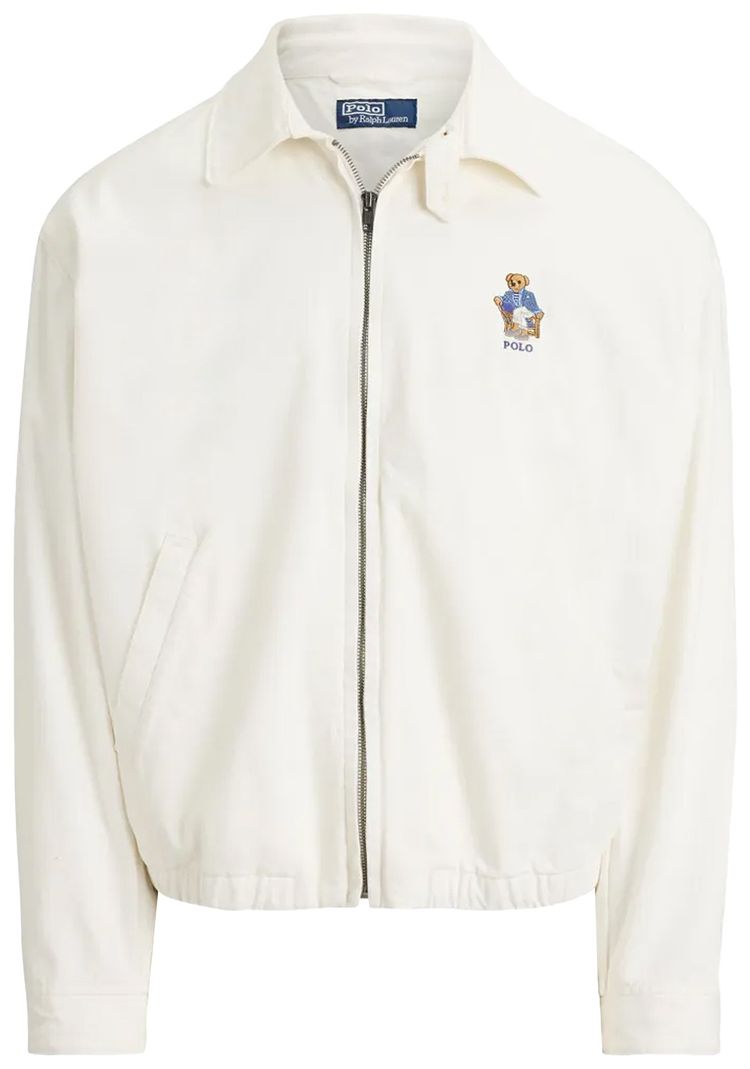Polo Ralph Lauren Big Fit Novelty Bear Windbreaker Paper White