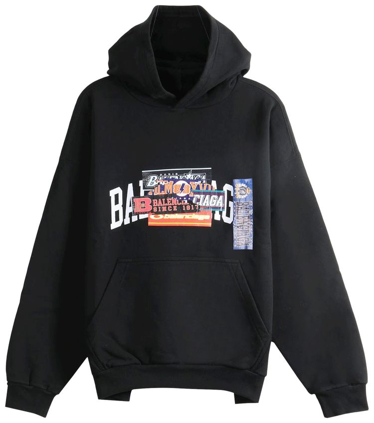 Balenciaga Medium Fit Hoodie Black