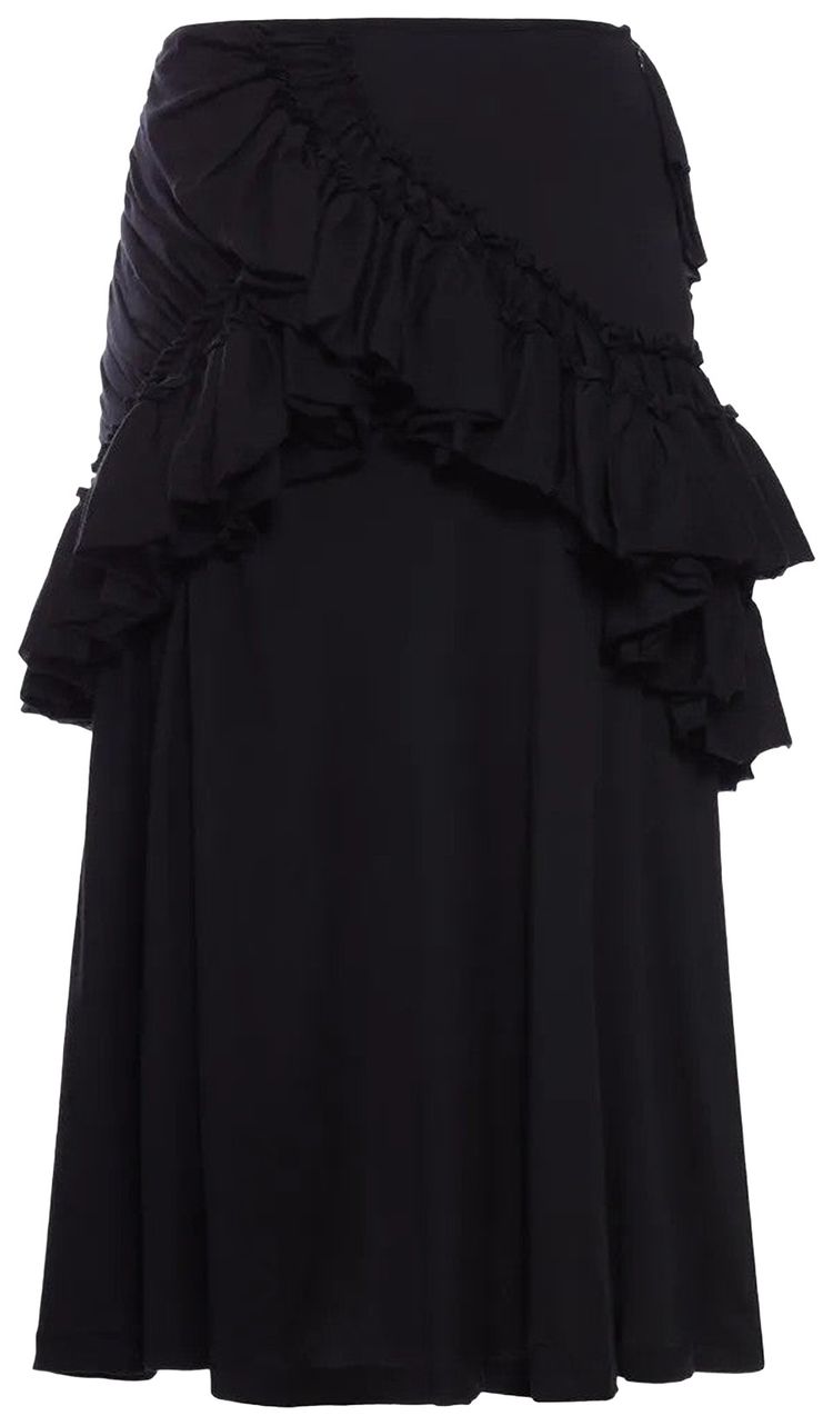 Dries Van Noten Extra Light Jersey Skirt Black