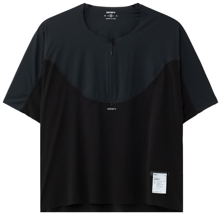 SATISFY Justice Trail Half Zip T Shirt Black