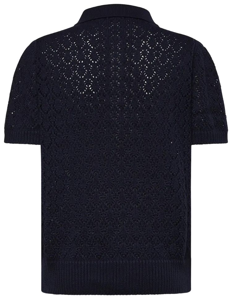 Miu Miu Cotton Polo Shirt Navy