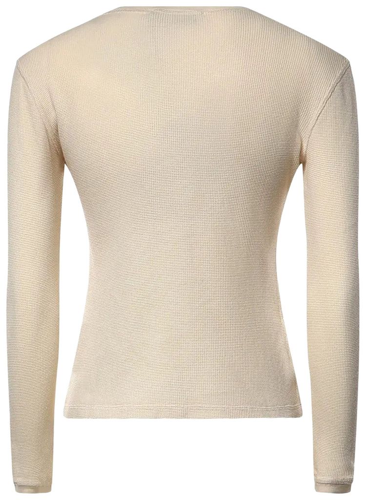 Miu Miu Cotton Bow T Shirt Ecru