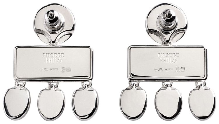 Phoebe Philo Mini Chandelier Earrings Silver
