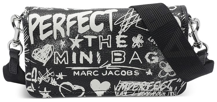 Marc Jacobs The Items Punk Scribble Leather Mini Bag BlackMulticolor