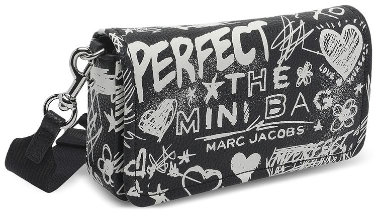 Marc Jacobs The Items Punk Scribble Leather Mini Bag BlackMulticolor