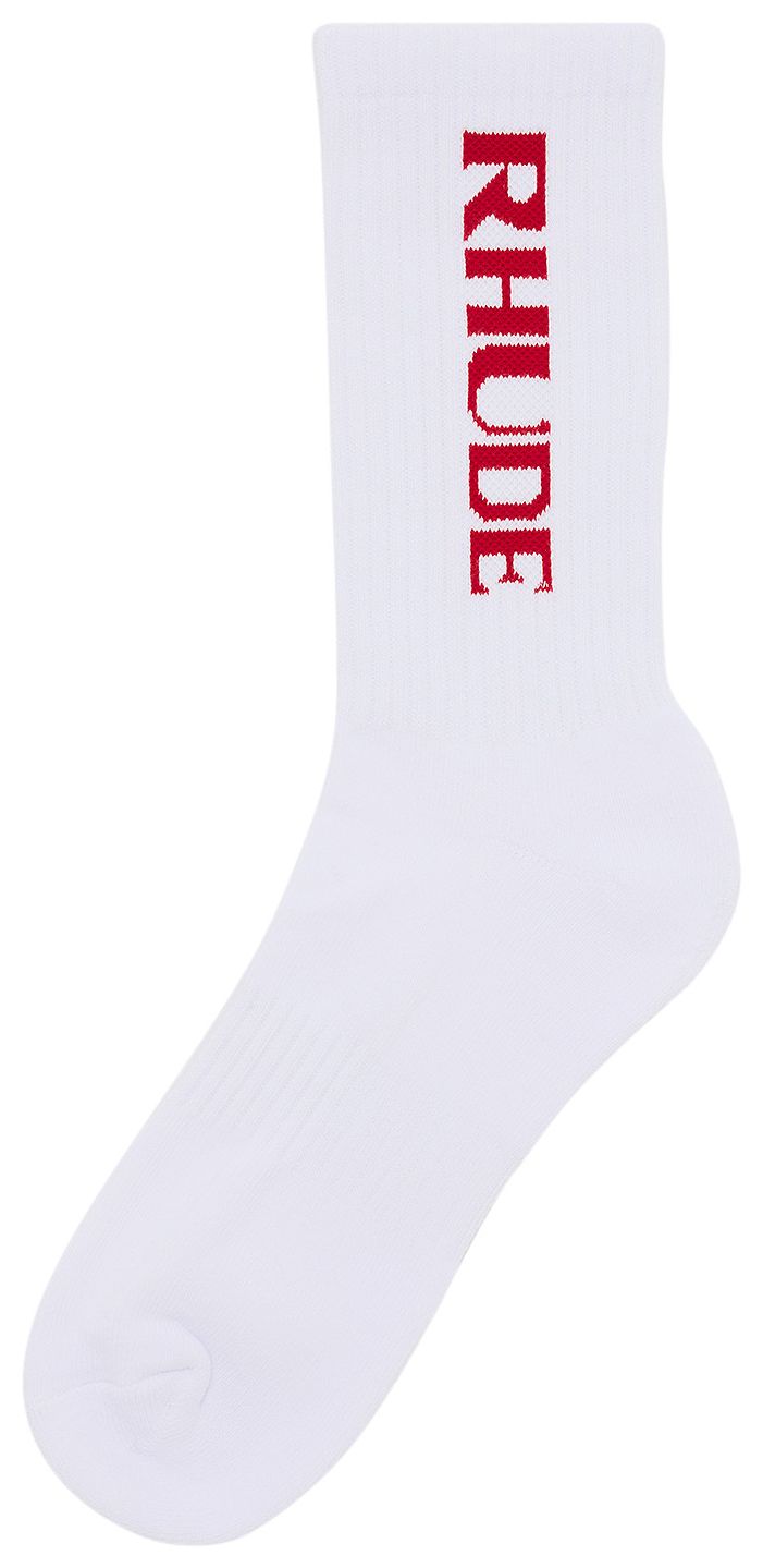 Rhude Filtaro Logo Sock WhiteRed