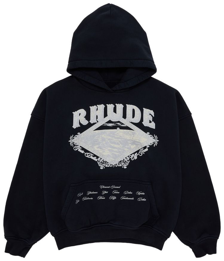 Rhude Dakar Convoy Hoodie BlackSilver