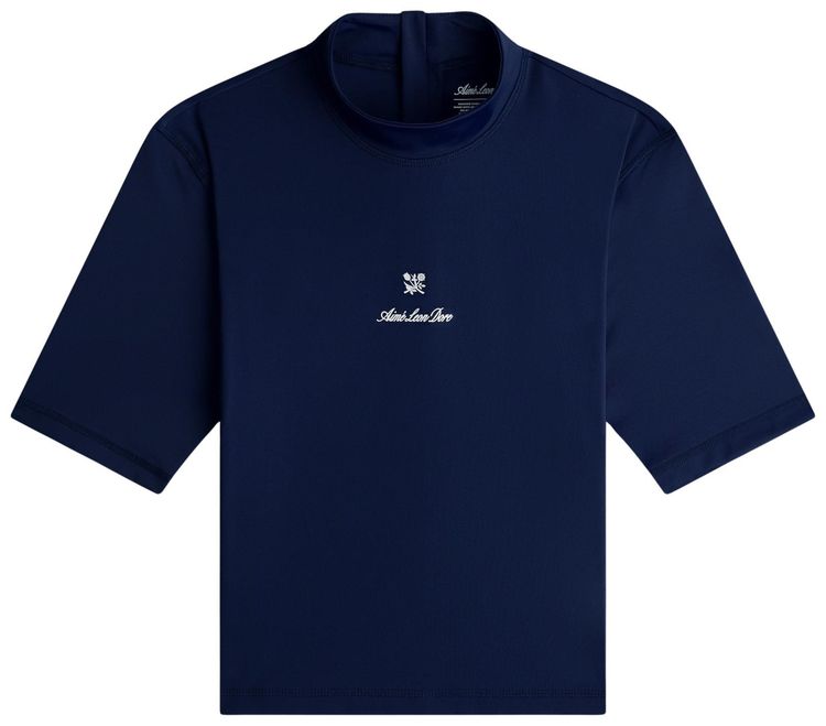 Aime Leon Dore Short Sleeve Crest Rash Guard Navy Blazer
