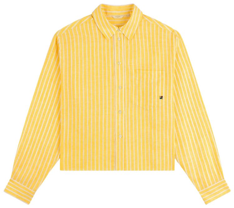 Aime Leon Dore Striped Linen Casual Shirt Snapdragon