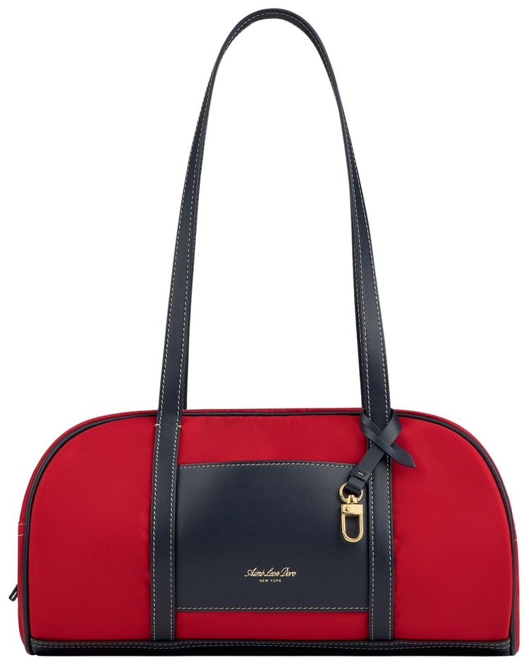 Aime Leon Dore Mini Duffle Shoulder Bag Poppy RedNavy Blazer