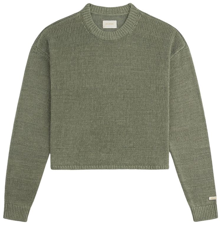 Aime Leon Dore Linen Knit Crewneck Sweater Laurel Oak