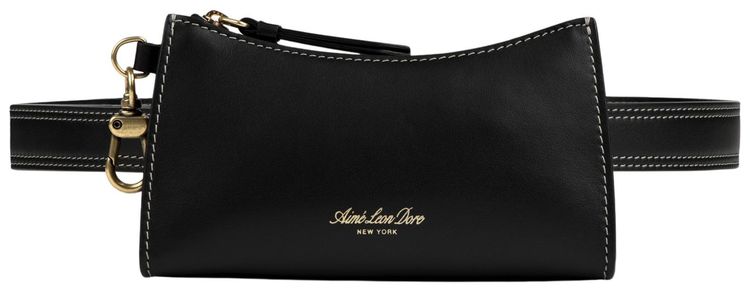 Aime Leon Dore Convertible Leather Belt Bag Black