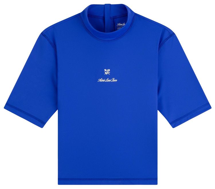 Aime Leon Dore Short Sleeve Crest Rash Guard Amparo Blue