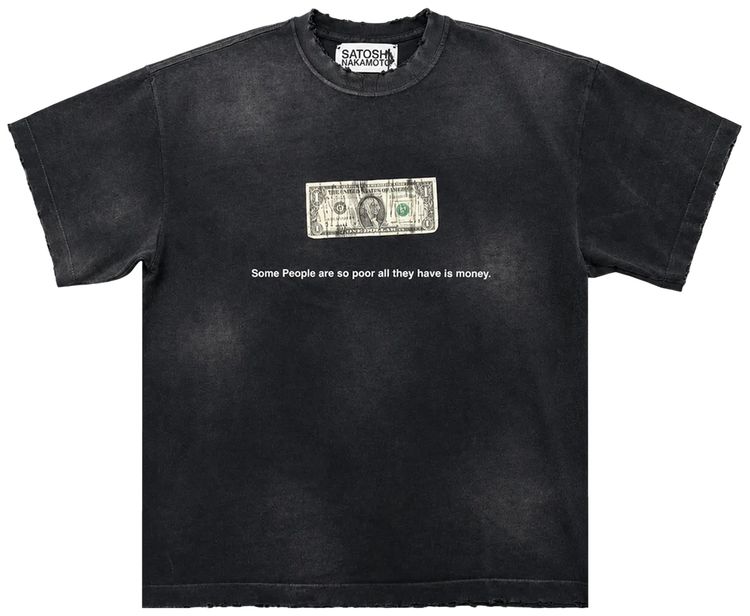 Satoshi Nakamoto Cup Half Full Tee Black