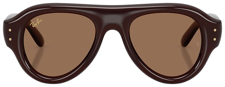 Ray Ban x AAP Rocky Flacko Aviator Puffer Transparent BrownDark Brown