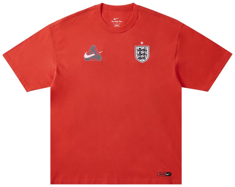 Palace x Nike England T Shirt LT Crimson
