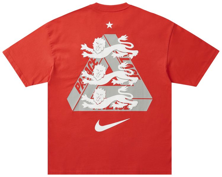 Palace x Nike England T Shirt LT Crimson