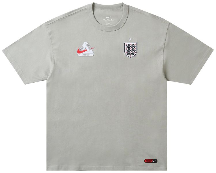 Palace x Nike England T Shirt Pewter Grey