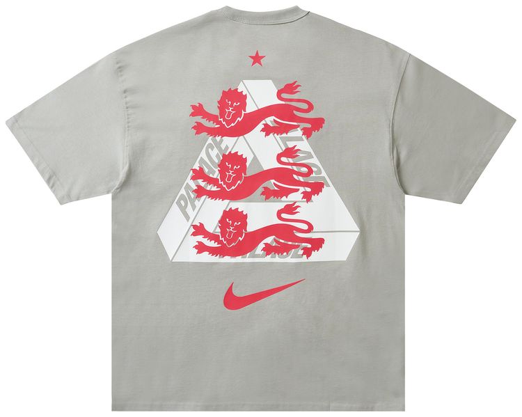 Palace x Nike England T Shirt Pewter Grey