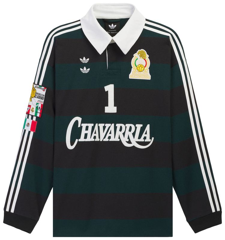 Adidas x Willy Chavarria Rugby Shirt BlackAurora Ivy