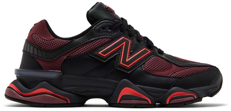 New Balance 9060 Black Washed Burgundy