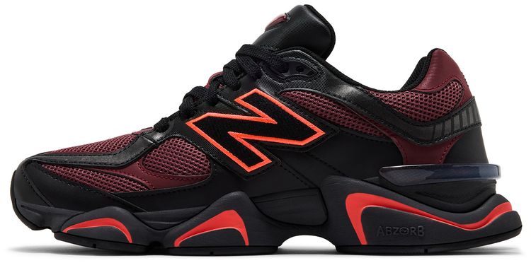 New Balance 9060 Black Washed Burgundy