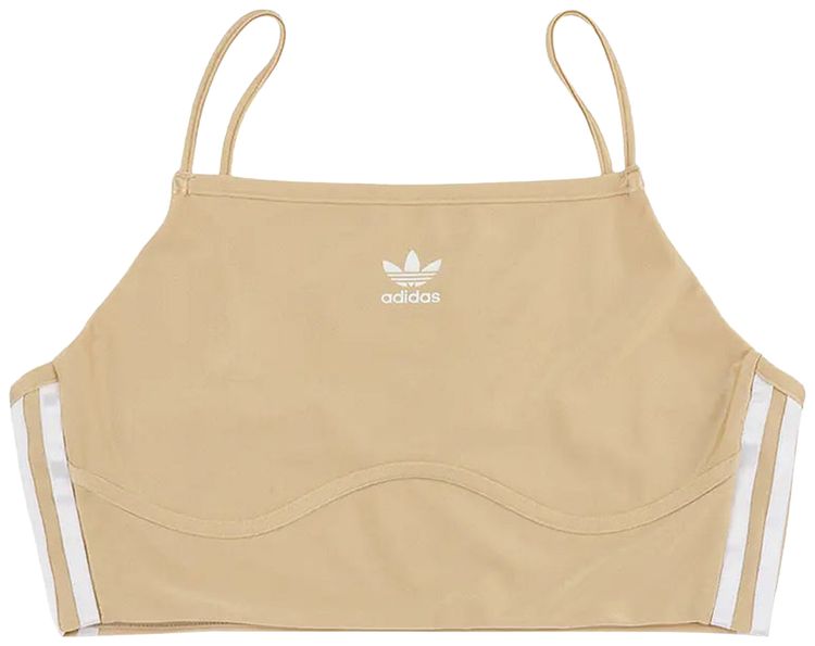 Adidas 3 Stripe Bra Top Magic Beige