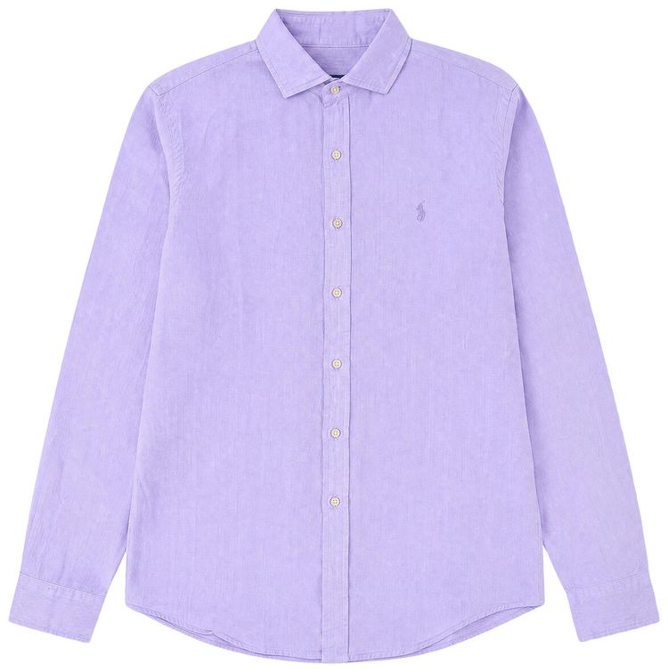 Polo Ralph Lauren Slubby Linen Sport Shirt Powder Purple