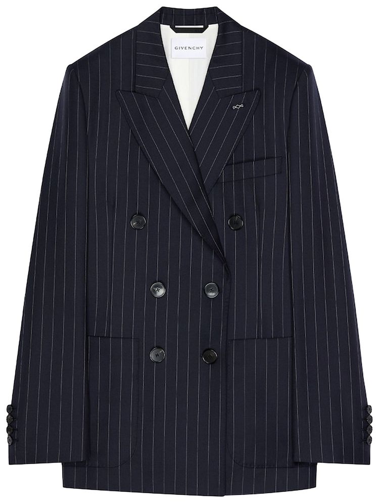 Givenchy Pockets Double Breasted Jacket Dark Navy