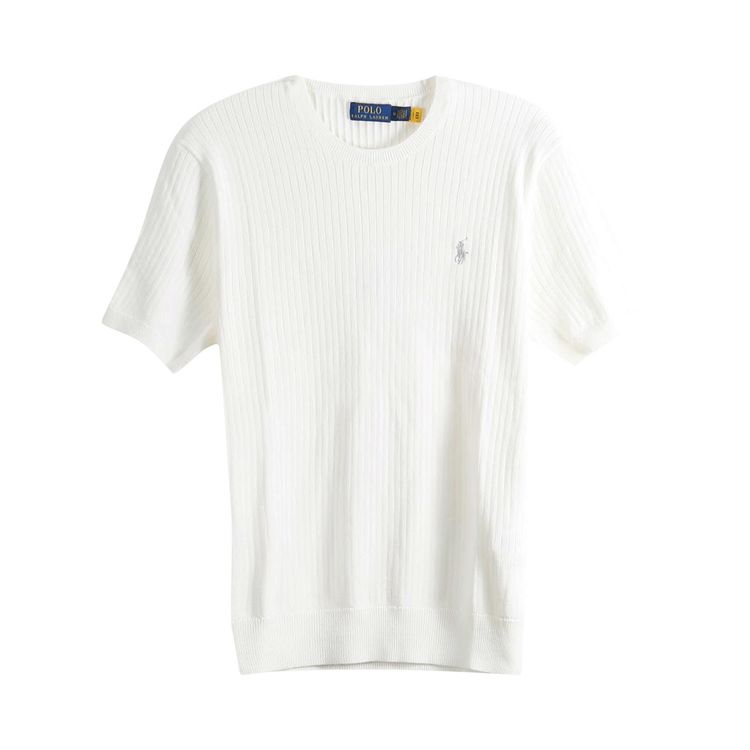 Polo Ralph Lauren Short Sleeve Crewneck Pullover Sweater Deckwash White