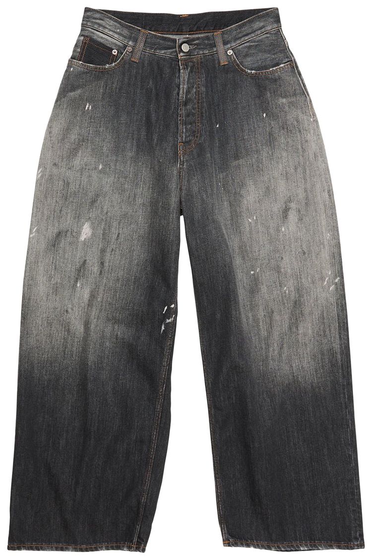 Acne Studios Wide Leg High Waisted Jeans Black