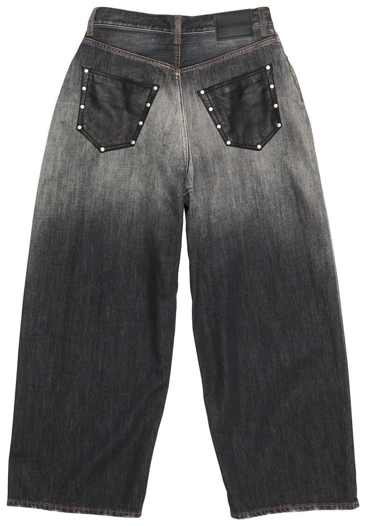 Acne Studios Wide Leg High Waisted Jeans Black