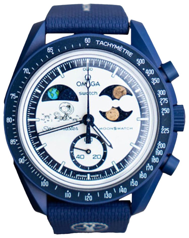 Swatch x Omega Bioceramic Moonswatch Mission To Earthphase Moonshine Gold Snoopy