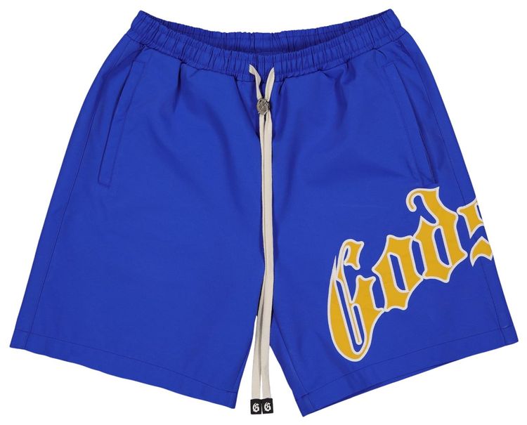 Godspeed OG Logo Nylon Shorts BlueYellow
