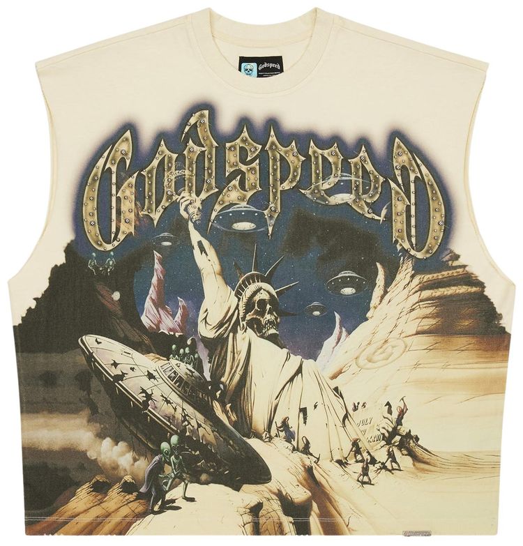 Godspeed The Landing Sleeveless Bone
