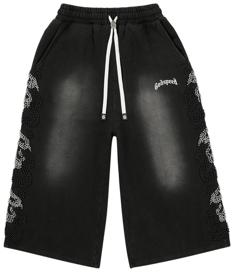 Godspeed Nior Studded 3QTR Shorts Black